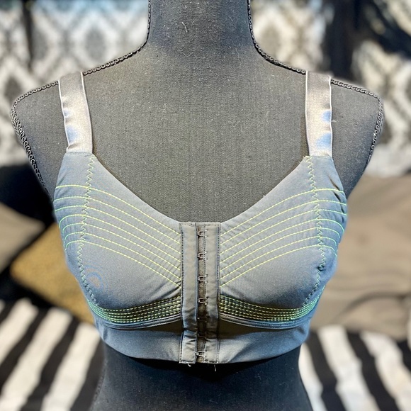 Fabletics Bra & Wrap Set Neon Green/Yellow Grey - Picture 8 of 10